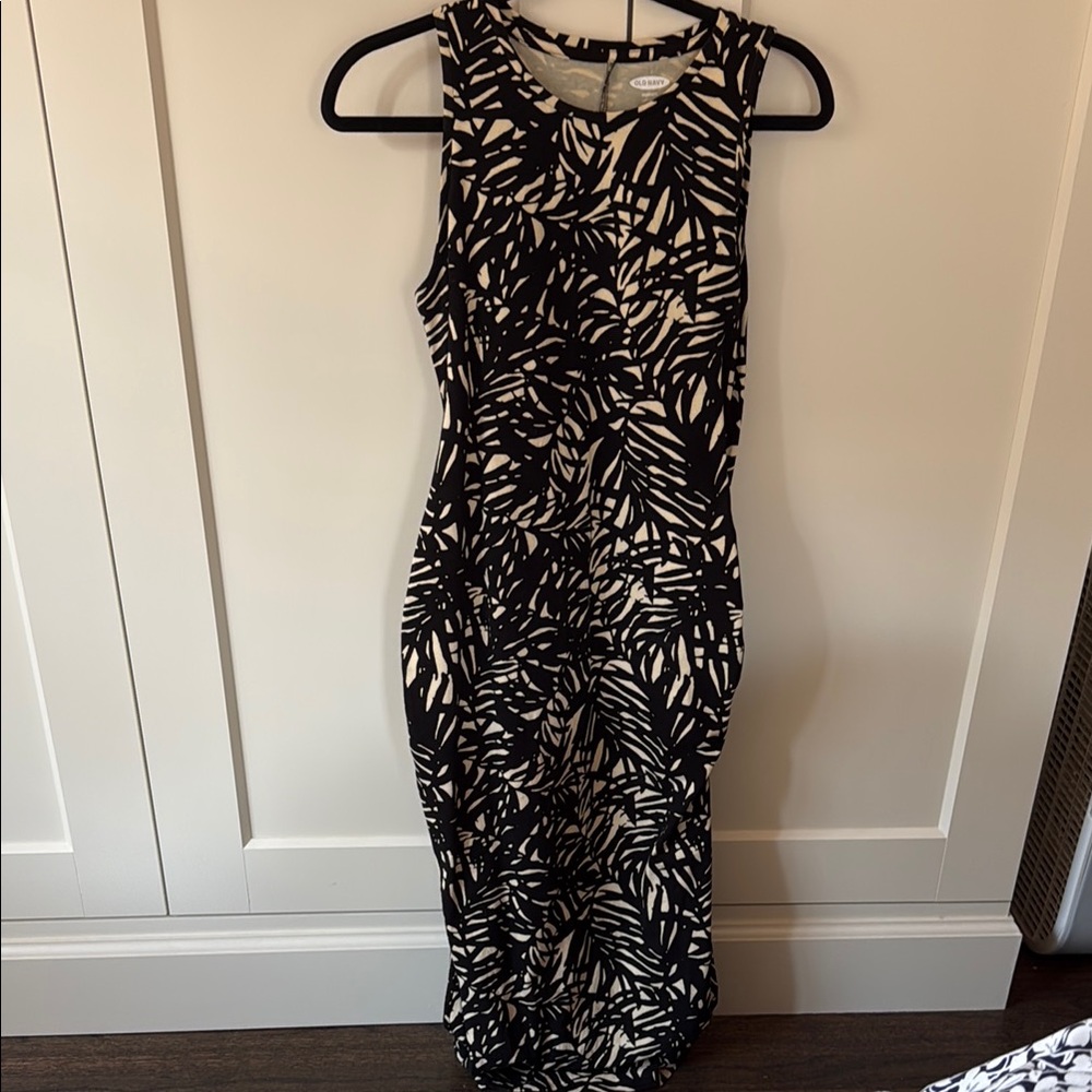 Palm Print Jersey Maternity Dress